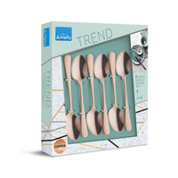 Amefa - Juego de cubiertos Austin de 6 cucharaditas - Cobre mate Amefa