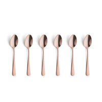Amefa - Juego de cubiertos Austin de 6 cucharaditas - Cobre mate Amefa
