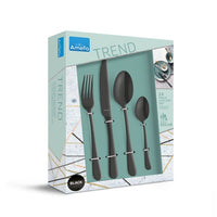 Amefa - Juego de 24 piezas en PVD negro mate en caja de tendencia - negro Amefa