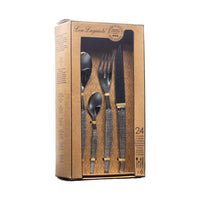 Amefa - Jet Textiel - Juego de cubiertos de 24 piezas con tamaño para filete Amefa