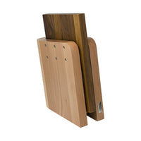 Artelegno - Bloque de cuchillos magnético Ceppo de madera de haya + tabla de cortar de madera de nogal Bloques de cuchillos Artelegno