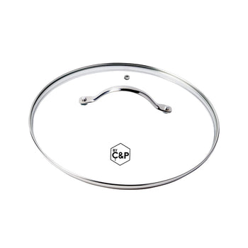 Por C&amp;P - Tapa de cristal 24 cm Tapa para sartén Por C&amp;P