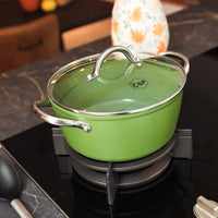 Por C&amp;P - Cacerola Go Green 24 cm con tapa de cristal Cacerola Por C&amp;P