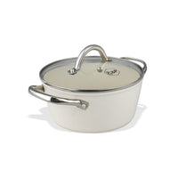 Por C&amp;P - Cacerola Go Ivory 22 cm con tapa de cristal Cacerola Por C&amp;P