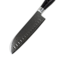 Madera Damasco Pakka - Damasco Santoku 18 cm Cuchillos de cocina Shinrai Japón