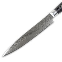 Cuchillo de cocina de 20 cm de Damasco Pakka - Cuchillo de cocina de madera de Damasco - Shinrai Japón