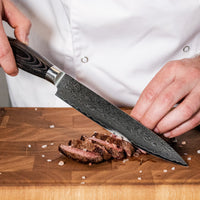 Cuchillo de cocina de 20 cm de Damasco Pakka - Cuchillo de cocina de Damasco - Shinrai Japón