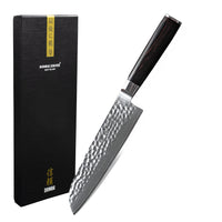Damasco martillado Serie BR - Cuchillo Santoku Cuchillos de cocina Shinrai Japón