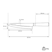 Cuchillo de chef de acero inoxidable martillado negro de 20 cm Shinrai Japón