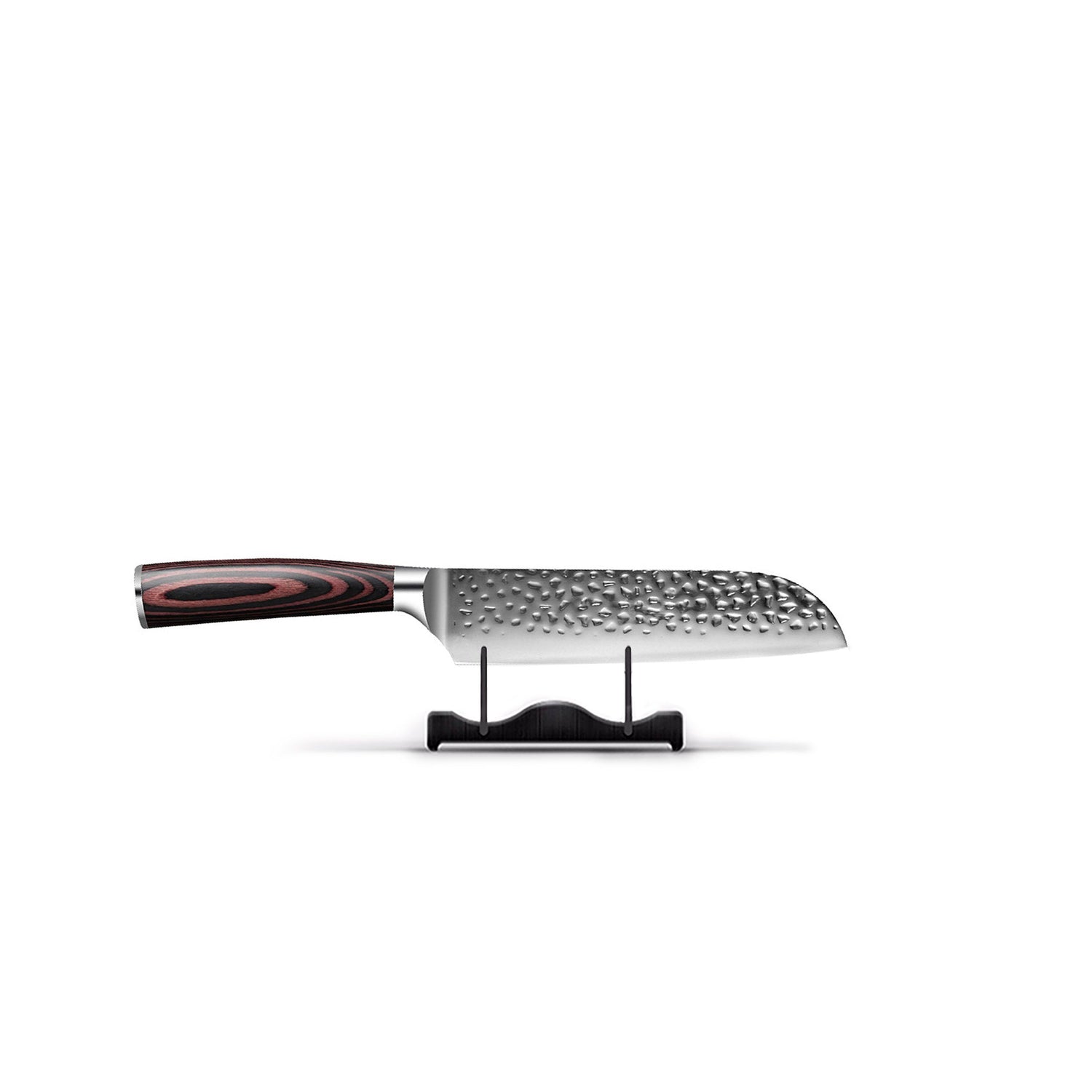 Serie de acero inoxidable martillado - Cuchillo Santoku (13 cm) Shinrai Japón