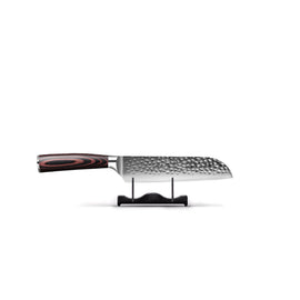 Serie de acero inoxidable martillado - Cuchillo Santoku (13 cm) Shinrai Japón