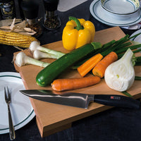 Tabla de cortar italiana de madera de haya con plato - 40 x 30 x 5,3 cm Artelegno 