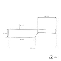 Cuchillo Nakiri con impresión de Damasco japonés y zafiro epoxi - Cuchillos de cocina Shinrai Japón