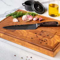 Serie de estampados de Damasco japonés - Juego de 5 piezas, 1 cuchillo de cocina Shinrai Japón