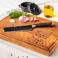 Serie de estampados de Damasco japonés - Juego de 5 piezas, 1 cuchillo de cocina Shinrai Japón