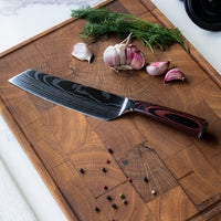 Serie de estampados de Damasco japonés - Cuchillos de cocina Kiritsuke Shinrai Japón