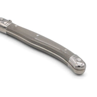 Lou Laguiole - Juego de 3 quesos en caja de madera - colores variados (pimienta/perla/topo) Cuchillos para queso Lou Laguiole