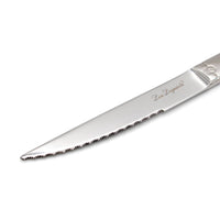 Lou Laguiole - Juego de 6 cuchillos para carne en bloque gris - espejo Cuchillo para carne Lou Laguiole