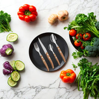 Lou Laguiole - Juego de cubiertos Canopée 24 piezas - Juego de cubiertos de madera Lou Laguiole