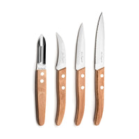 Lou Laguiole - Juego de 4 cuchillos peladores Forest - Madera Lou Laguiole