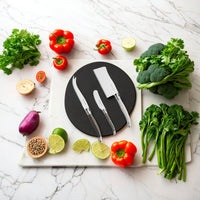 Lou Laguiole - Juego de cuchillos para queso Tradition de 3 piezas - Cuchillos para queso color pimienta/perla/taupe Lou Laguiole