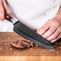 Serie Rojo Caoba - Cuchillo de Chef 20 cm Shinrai Japón