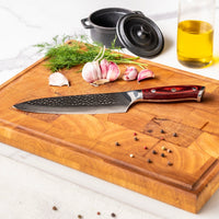 Serie Rojo Caoba - Cuchillo de Chef 20 cm Shinrai Japón