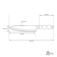 Serie Rojo Caoba - Cuchillo de Chef 20 cm Shinrai Japón