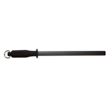 Messermeister - Varilla de afilar de cerámica de grano 2200 negra Varilla de afilar Messermeister