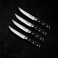 Messermeister - Juego de cuchillos para carne Avanta de 4 piezas en negro Juegos de cuchillos Messermeister