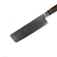 Cuchillos de cocina Micarta Jewels Damasco Nakiri de 18 cm Shinrai Japón