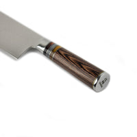 Cuchillos de cocina Micarta Jewels Damasco Nakiri de 18 cm Shinrai Japón