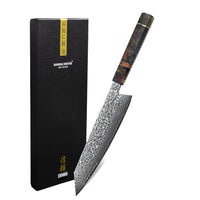Cuchillo Kiritsuke de Damasco tipo octogonal 1 de 23 cm Cuchillos de cocina Shinrai Japón