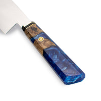 Cuchillo de cocina de edición especial de Damasco octagonal de zafiro Kiritsuke de 23 cm Shinrai Japón