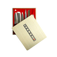 Satake - Juego de cuchillos japoneses de 6 piezas Juegos de cuchillos de madera de magnolia KookGigant