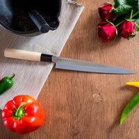 Satake - Cuchillo de trinchar japonés Madera de Magnolia 21 cm Cuchillo de trinchar Satake