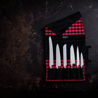 Estuche para cuchillos Satake de ante para 6 cuchillos Bolsas para cuchillos Satake