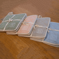 Witloft - Agarraderas de algodón reciclado (2 uds.) - Agarraderas color salmón Witloft