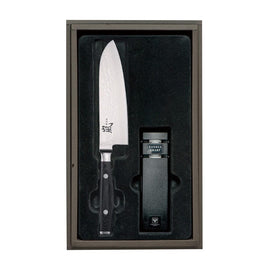 Yaxell Ran - Juego de cuchillos japoneses con afilador Combideal Yaxell