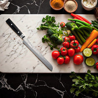 Yaxell Zen - Cuchillo de pan japonés 23 cm 37 capas acero damasco Cuchillo de pan Yaxell